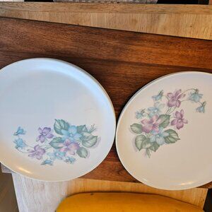 royalon vintage melmac dinnerware 1950 violet corsage set of 6